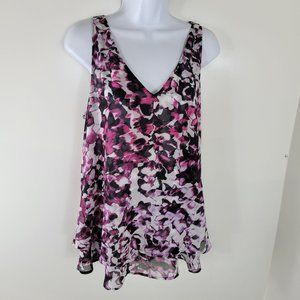 Lane Bryant Size 16 Pink & Black Blouse